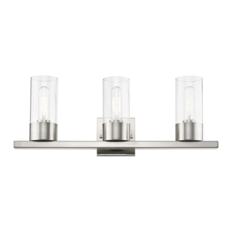 Livex Lighting 17313-91 Three Light Vanity Sconce, Brushed Nickel