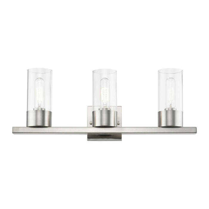 Livex Lighting 17313-91 Three Light Vanity Sconce, Brushed Nickel