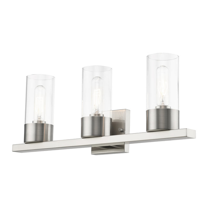 Livex Lighting 17313-91 Three Light Vanity Sconce, Brushed Nickel
