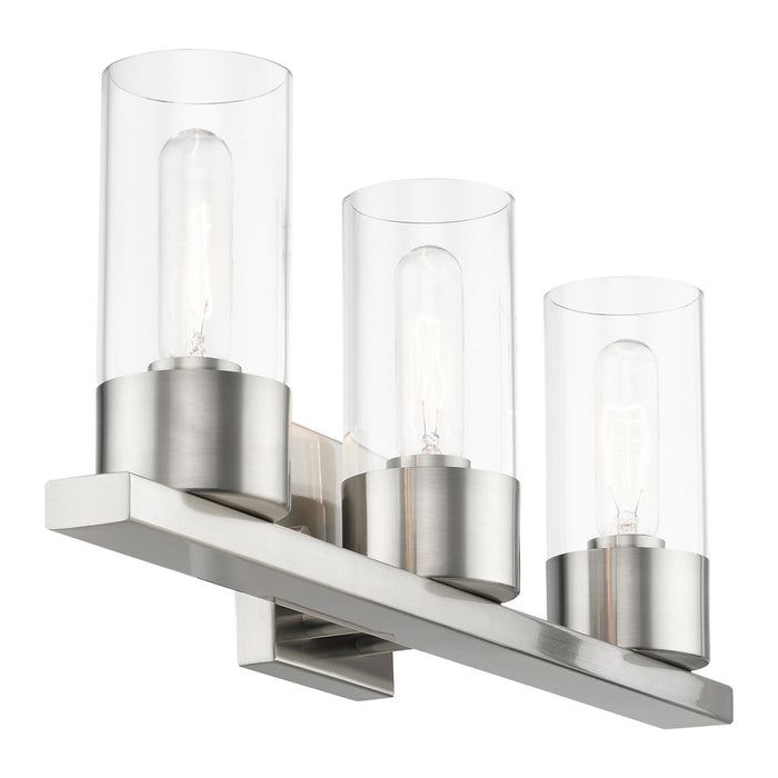 Livex Lighting 17313-91 Three Light Vanity Sconce, Brushed Nickel