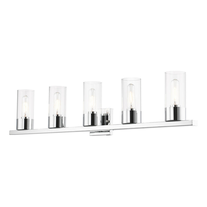 Livex Lighting 17315-05 Five Light Vanity Sconce, Polished Chrome
