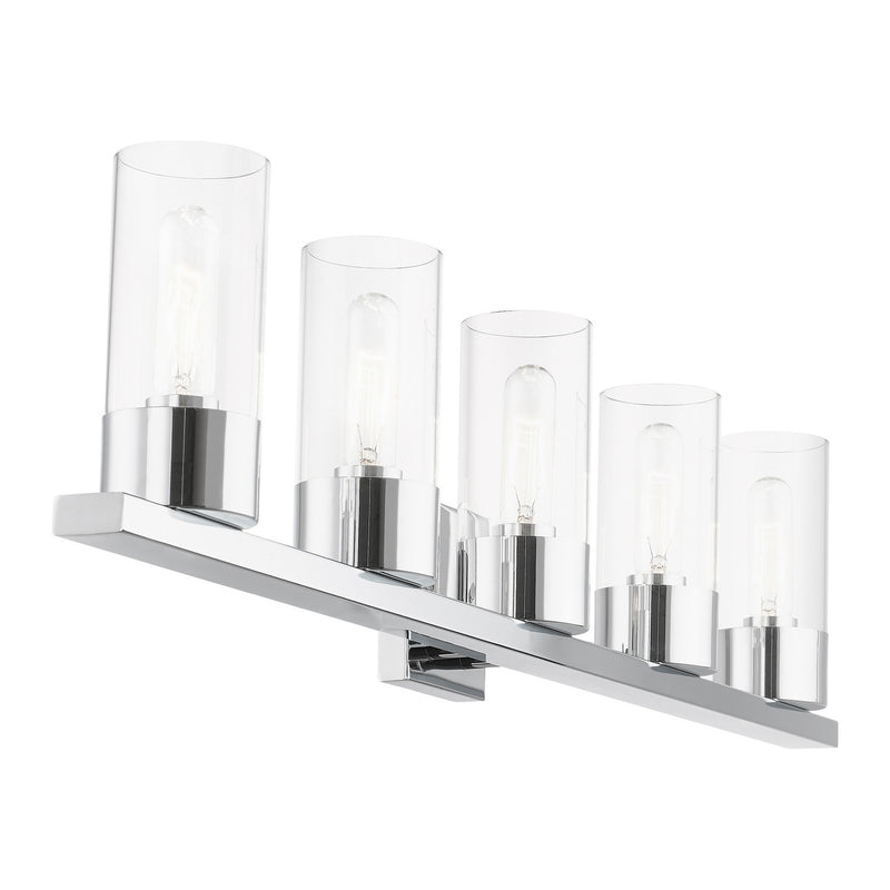 Livex Lighting 17315-05 Five Light Vanity Sconce, Polished Chrome