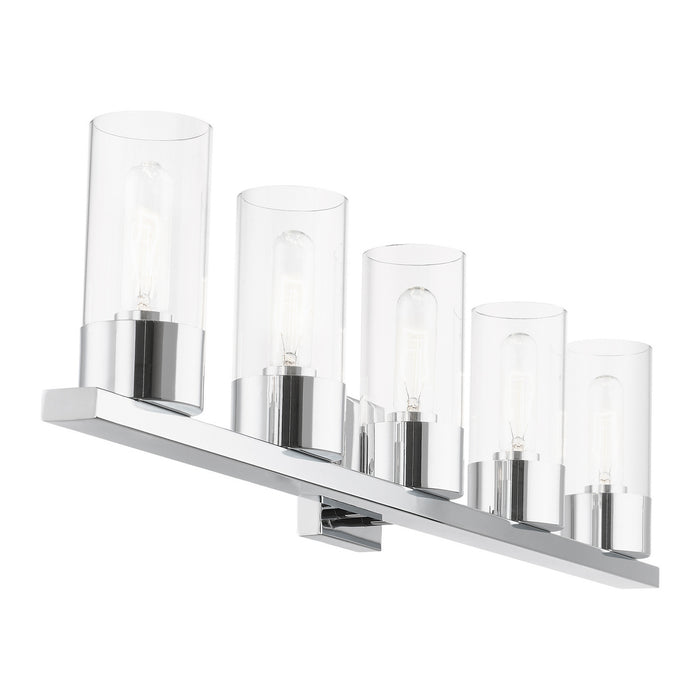 Livex Lighting 17315-05 Five Light Vanity Sconce, Polished Chrome