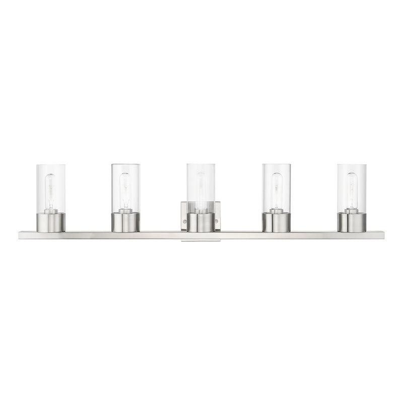 Livex Lighting 17315-91 Five Light Vanity Sconce, Brushed Nickel