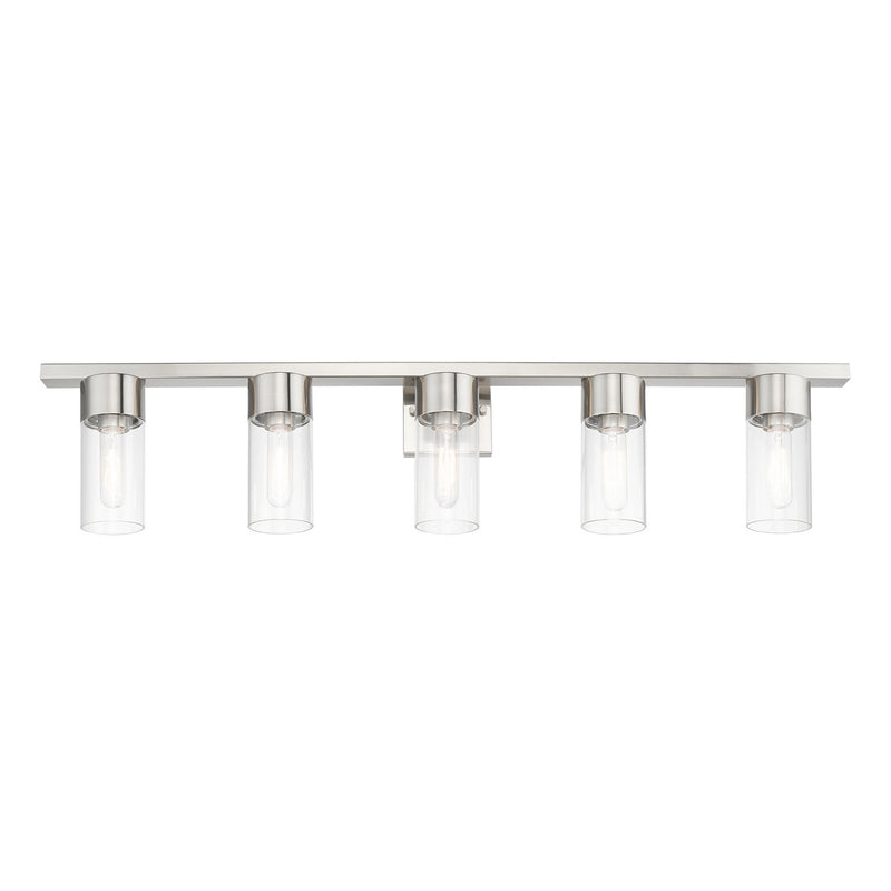 Livex Lighting 17315-91 Five Light Vanity Sconce, Brushed Nickel
