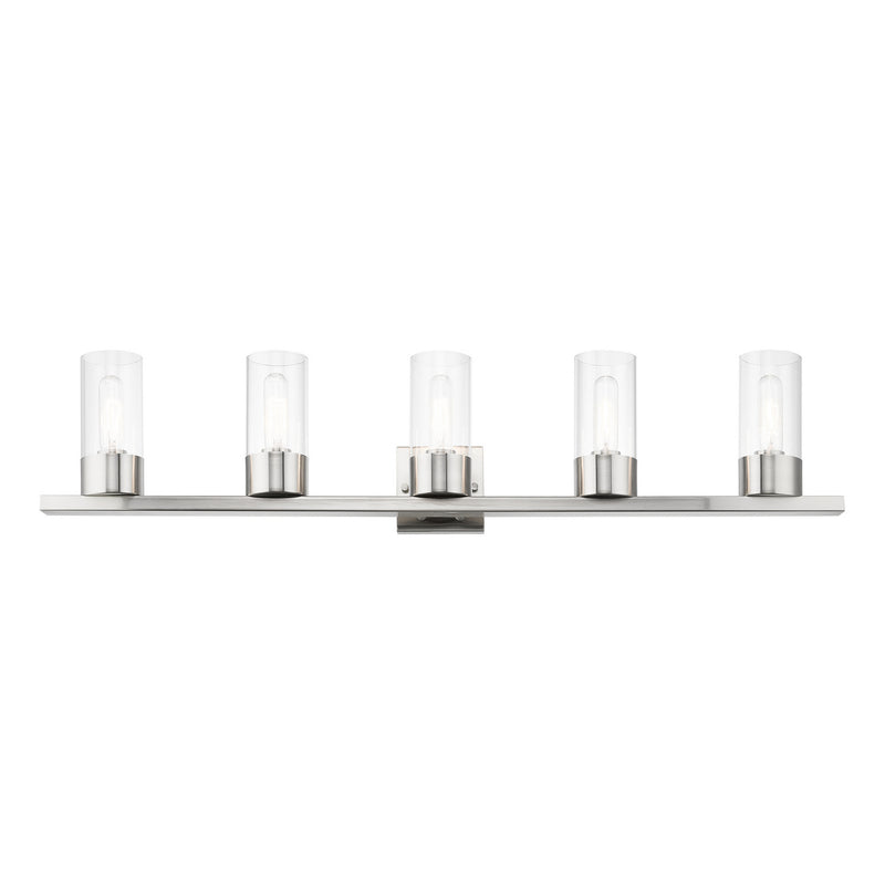 Livex Lighting 17315-91 Five Light Vanity Sconce, Brushed Nickel