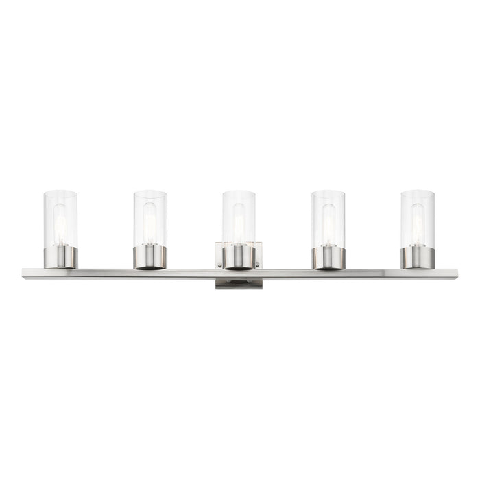 Livex Lighting 17315-91 Five Light Vanity Sconce, Brushed Nickel