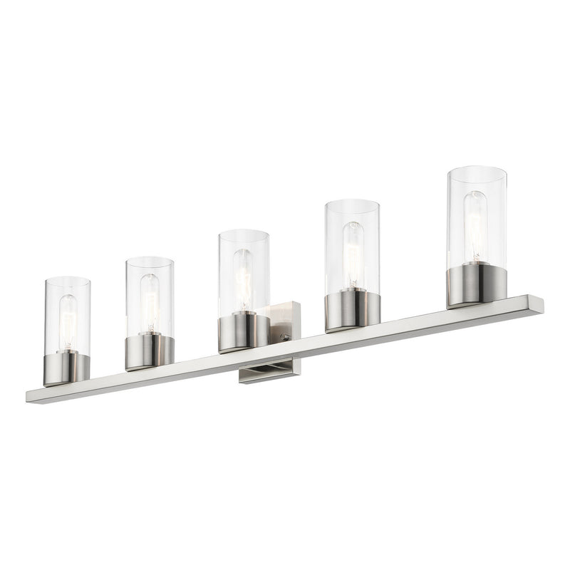 Livex Lighting 17315-91 Five Light Vanity Sconce, Brushed Nickel