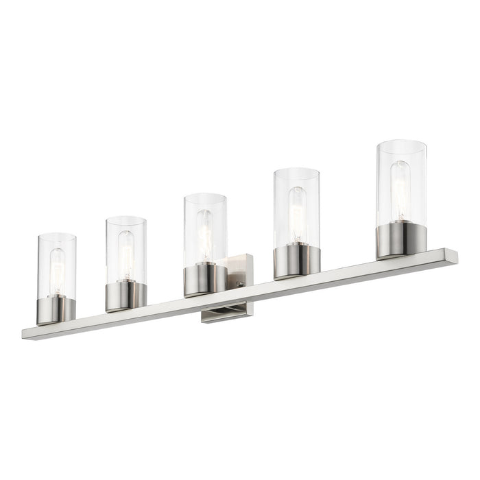 Livex Lighting 17315-91 Five Light Vanity Sconce, Brushed Nickel