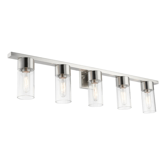 Livex Lighting 17315-91 Five Light Vanity Sconce, Brushed Nickel