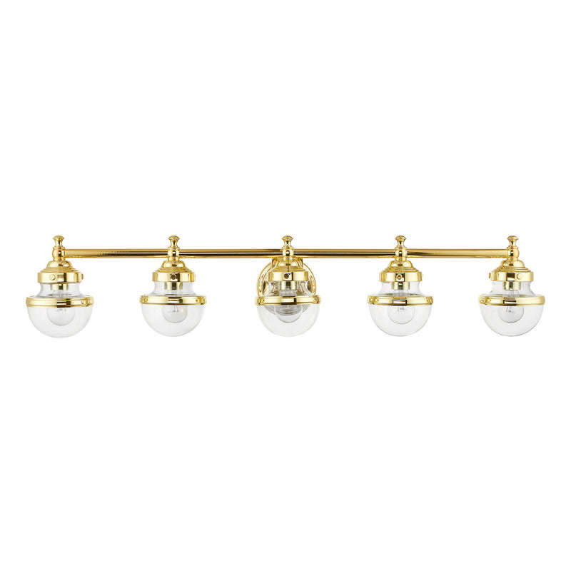 Livex Lighting 17415-02 Five Light Vanity Sconce, Polished Brass