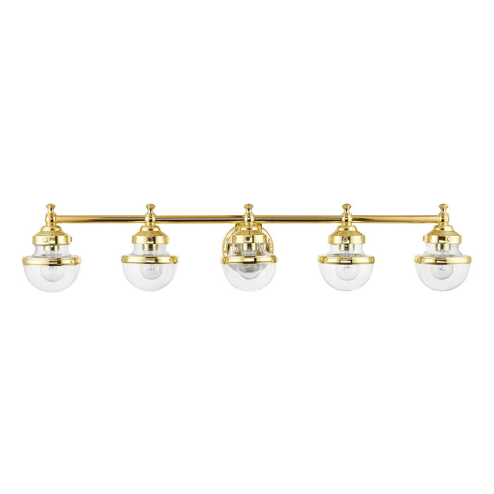 Livex Lighting 17415-02 Five Light Vanity Sconce, Polished Brass