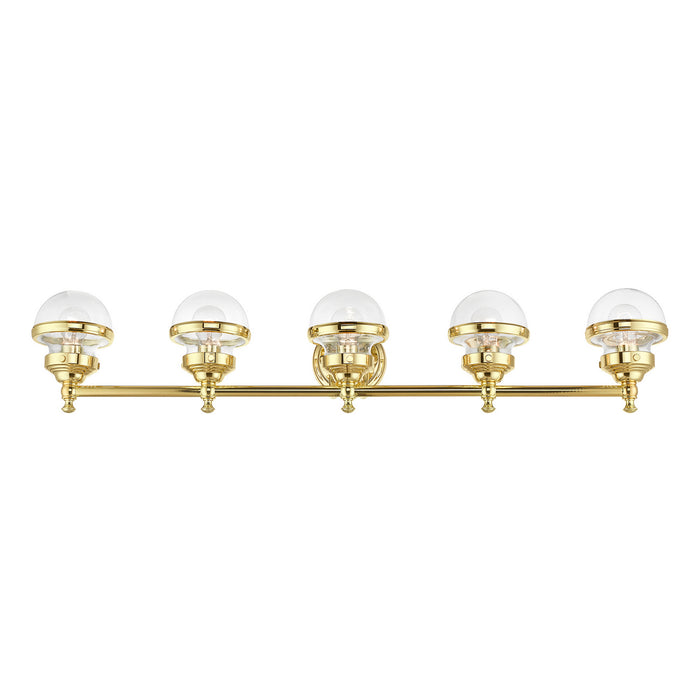 Livex Lighting 17415-02 Five Light Vanity Sconce, Polished Brass