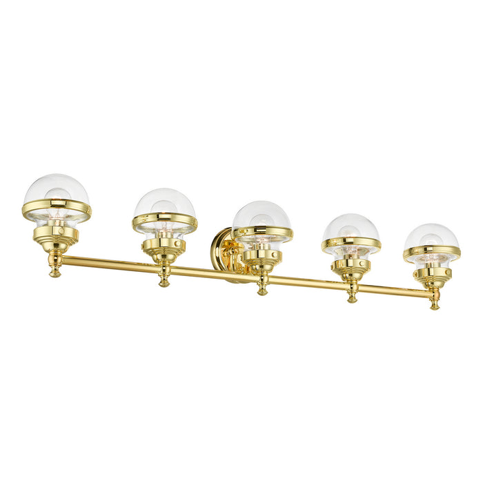 Livex Lighting 17415-02 Five Light Vanity Sconce, Polished Brass