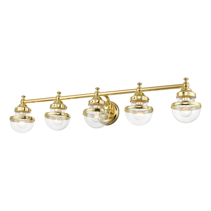 Livex Lighting 17415-02 Five Light Vanity Sconce, Polished Brass