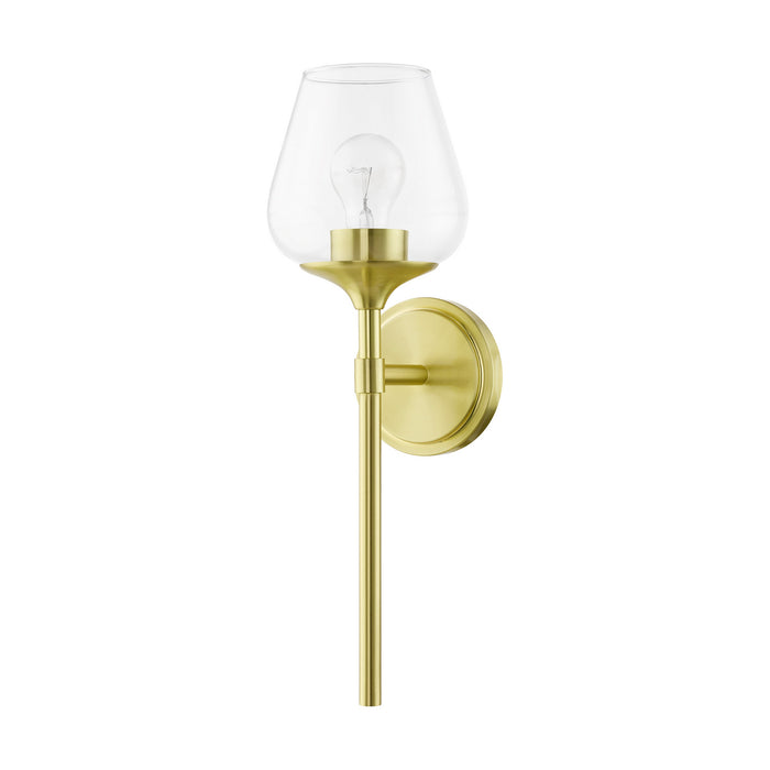 Livex Lighting 17471-12 One Light Vanity Sconce, Satin Brass