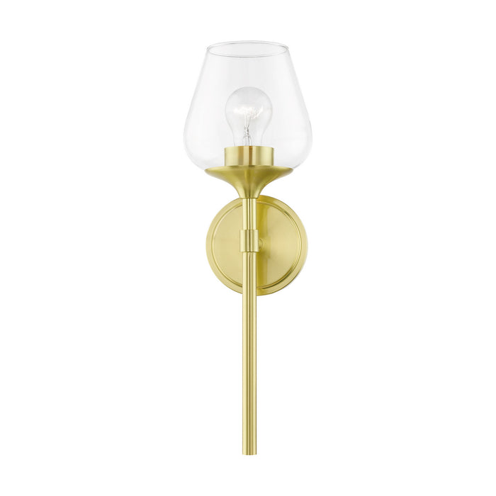 Livex Lighting 17471-12 One Light Vanity Sconce, Satin Brass