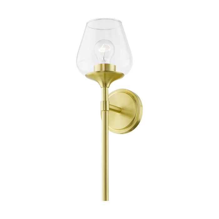 Livex Lighting 17471-12 One Light Vanity Sconce, Satin Brass
