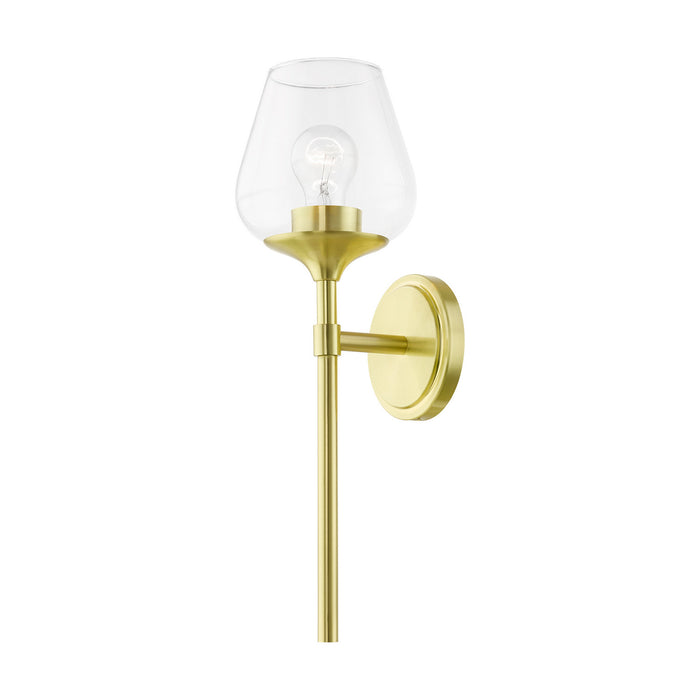 Livex Lighting 17471-12 One Light Vanity Sconce, Satin Brass