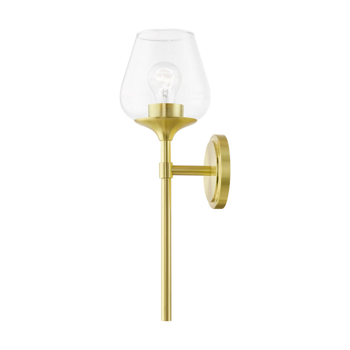 Livex Lighting 17471-12 One Light Vanity Sconce, Satin Brass