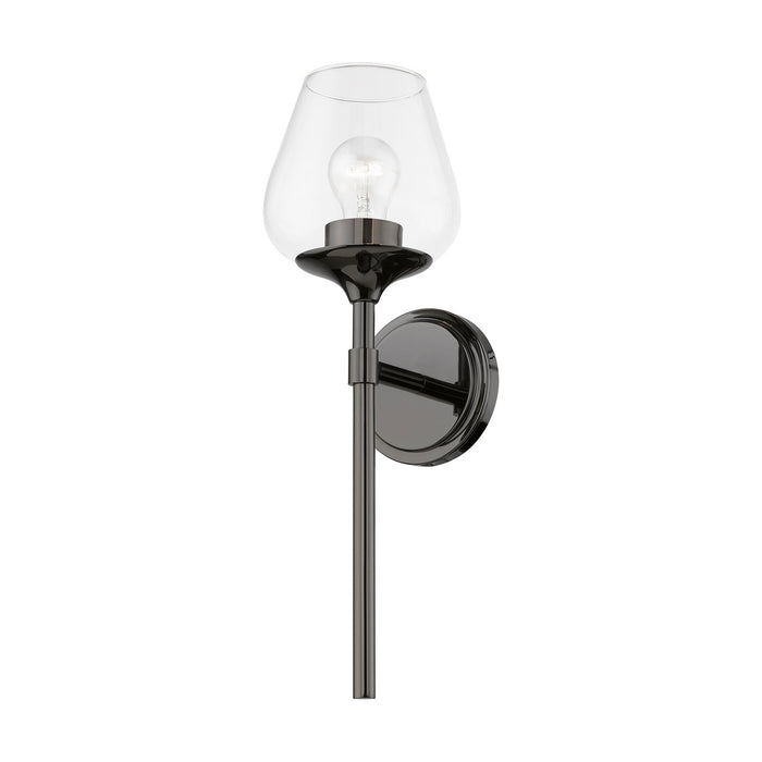 Livex Lighting 17471-46 One Light Vanity Sconce, Black Chrome