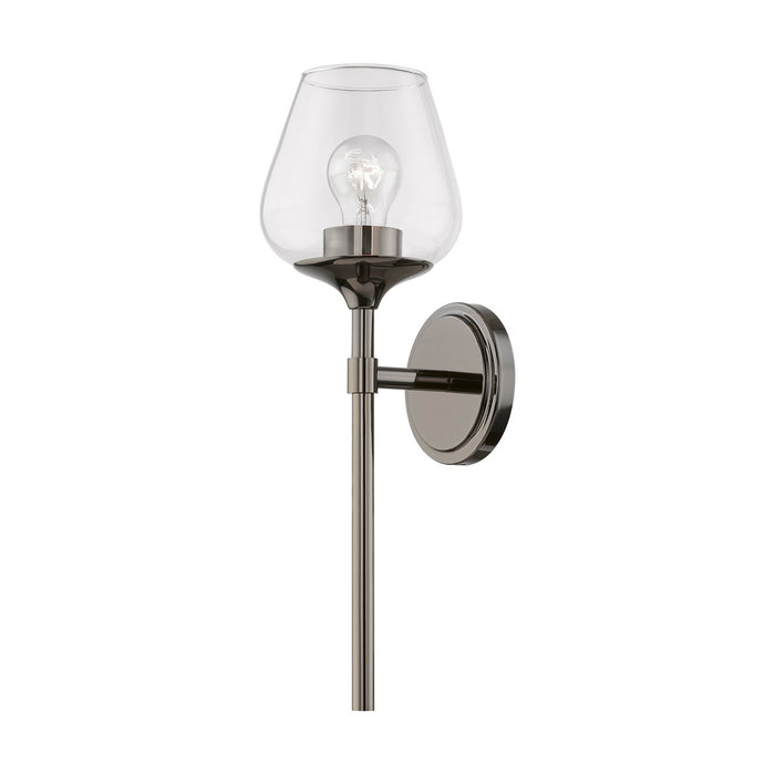 Livex Lighting 17471-46 One Light Vanity Sconce, Black Chrome