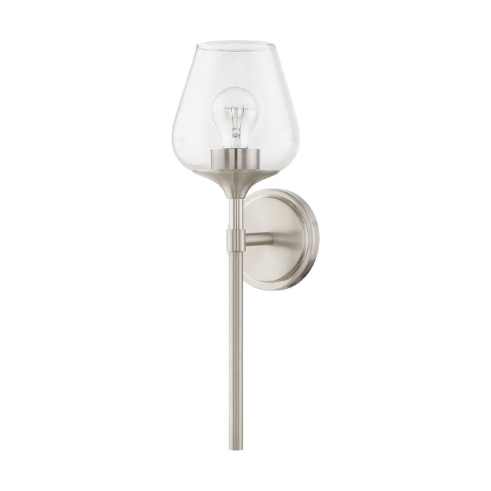Livex Lighting 17471-91 One Light Vanity Sconce, Brushed Nickel