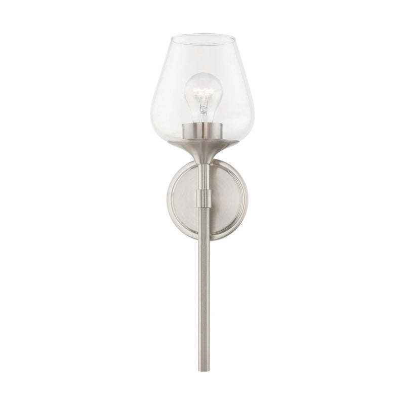 Livex Lighting 17471-91 One Light Vanity Sconce, Brushed Nickel