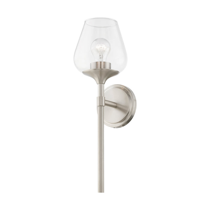 Livex Lighting 17471-91 One Light Vanity Sconce, Brushed Nickel