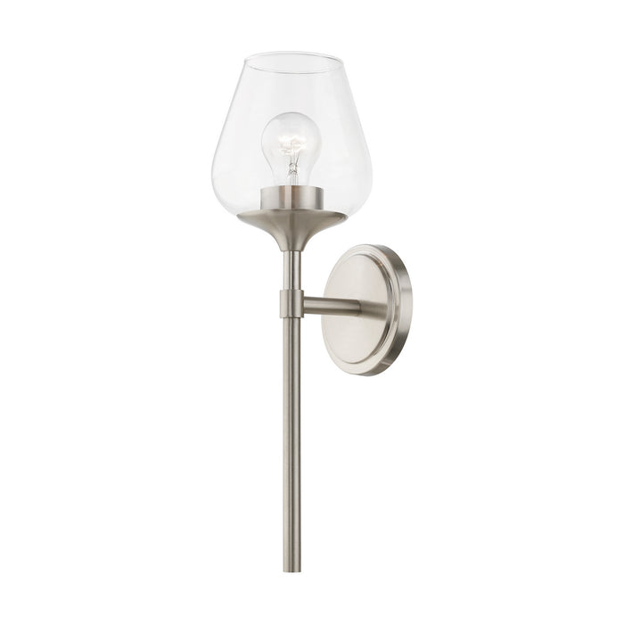 Livex Lighting 17471-91 One Light Vanity Sconce, Brushed Nickel