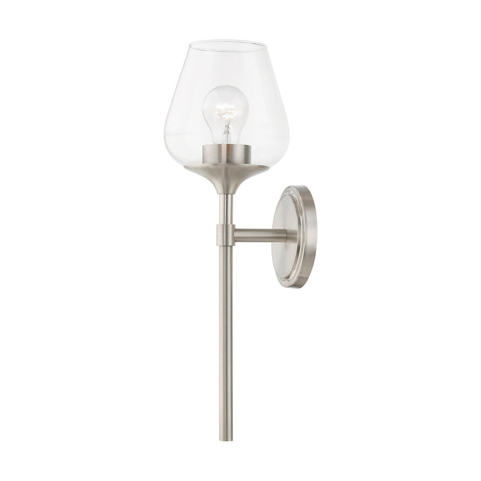 Livex Lighting 17471-91 One Light Vanity Sconce, Brushed Nickel