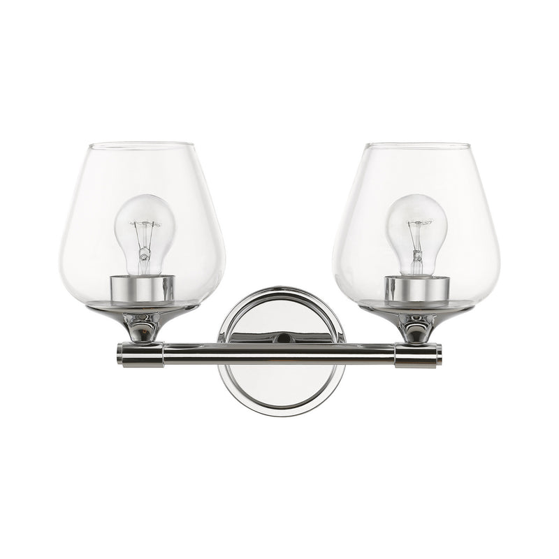 Livex Lighting 17472-05 Two Light Vanity Sconce, Polished Chrome