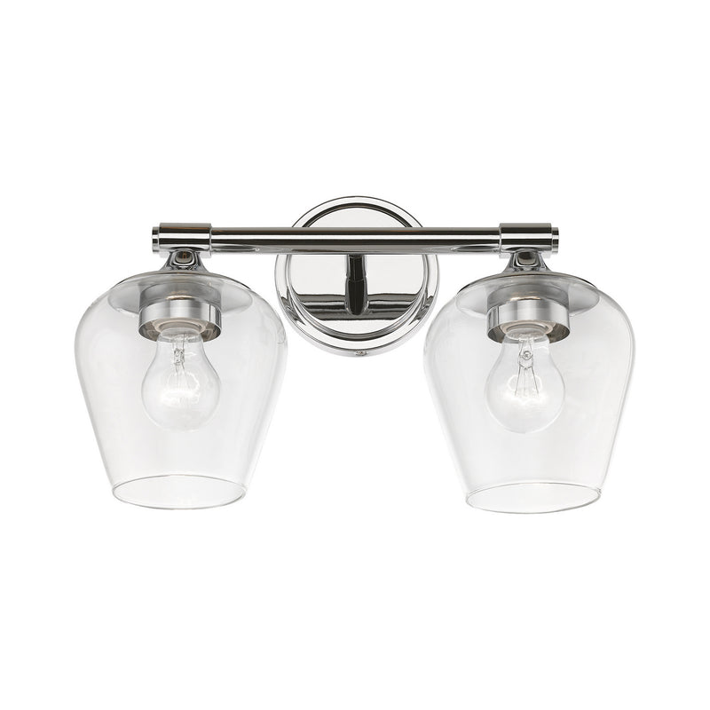 Livex Lighting 17472-05 Two Light Vanity Sconce, Polished Chrome