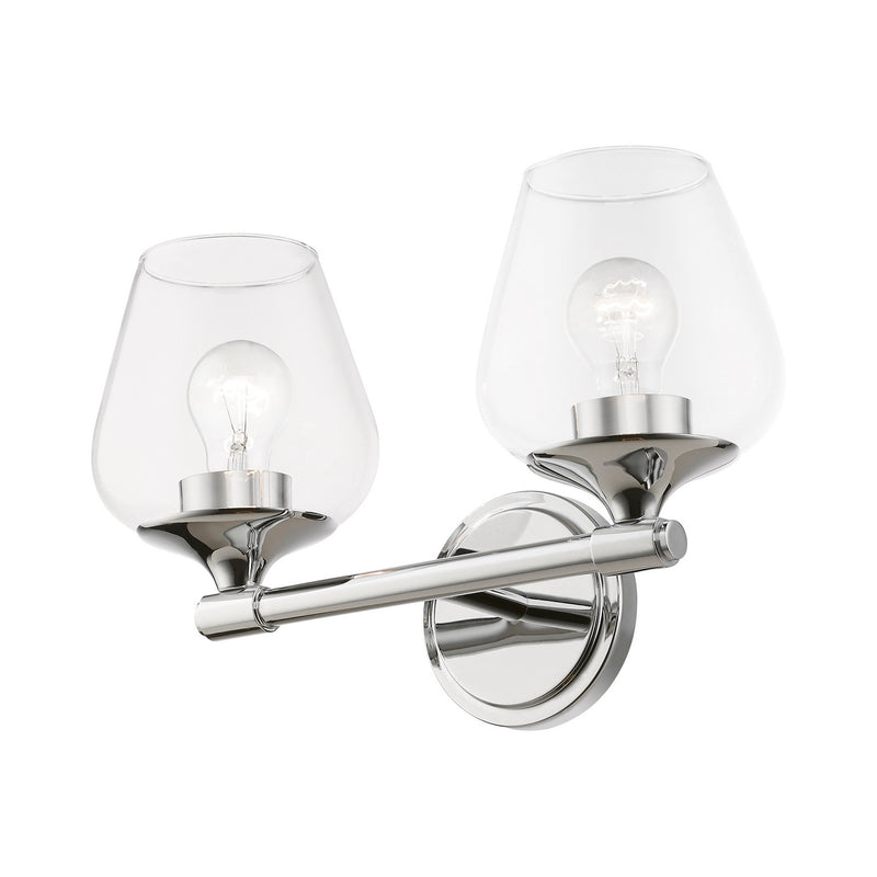 Livex Lighting 17472-05 Two Light Vanity Sconce, Polished Chrome