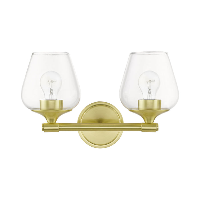 Livex Lighting 17472-12 Two Light Vanity Sconce, Satin Brass