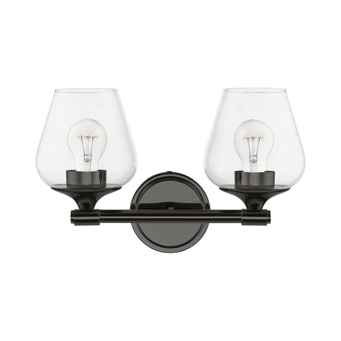 Livex Lighting 17472-46 Two Light Vanity Sconce, Black Chrome