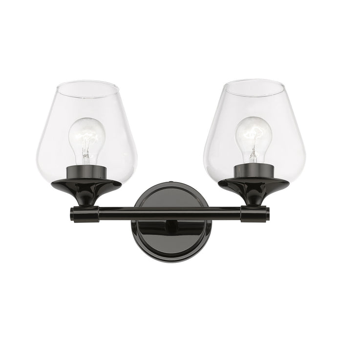Livex Lighting 17472-46 Two Light Vanity Sconce, Black Chrome