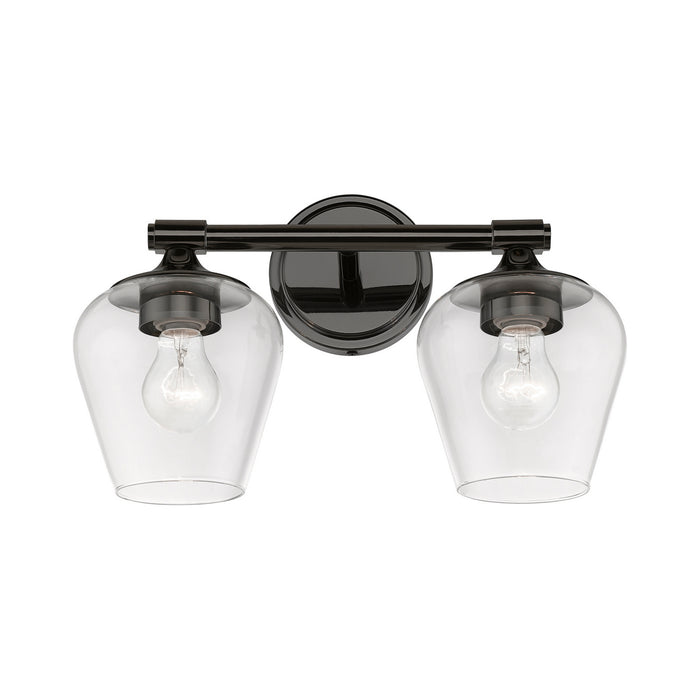 Livex Lighting 17472-46 Two Light Vanity Sconce, Black Chrome