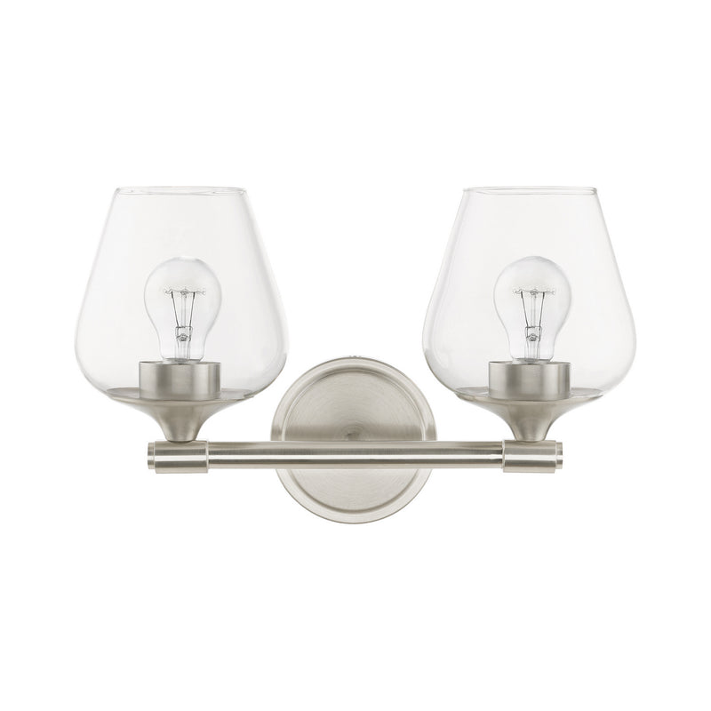Livex Lighting 17472-91 Two Light Vanity Sconce, Brushed Nickel