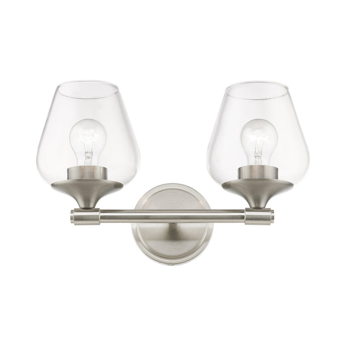 Livex Lighting 17472-91 Two Light Vanity Sconce, Brushed Nickel