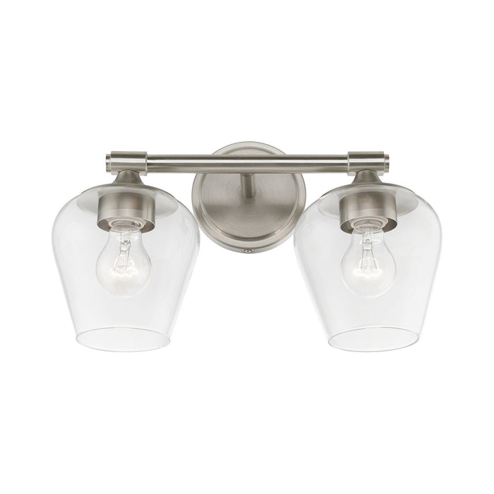 Livex Lighting 17472-91 Two Light Vanity Sconce, Brushed Nickel