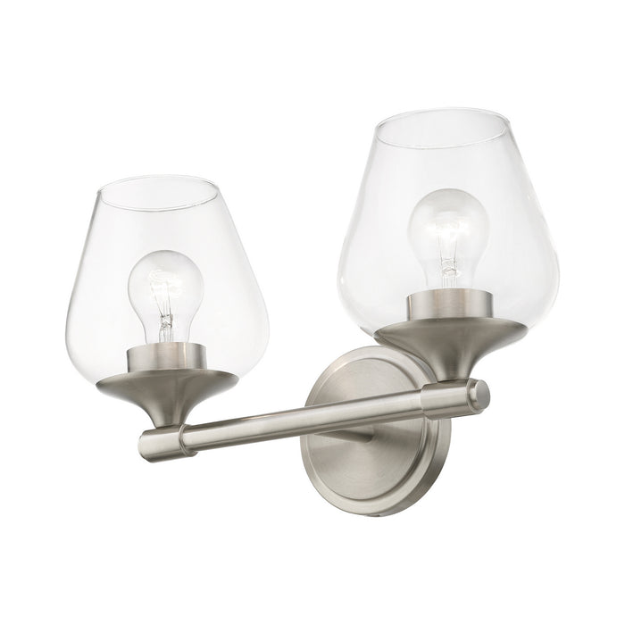 Livex Lighting 17472-91 Two Light Vanity Sconce, Brushed Nickel