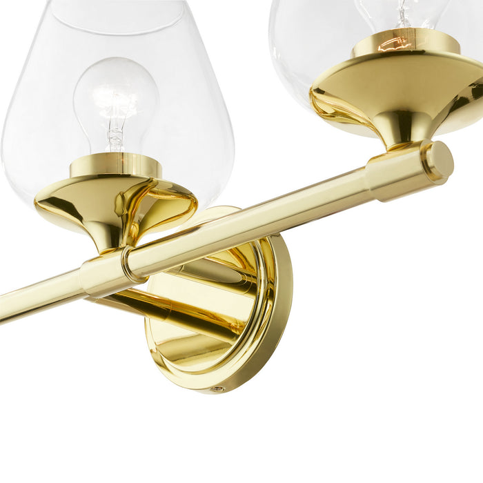 Livex Lighting 17473-02 Three Light Vanity Sconce, Polished Brass