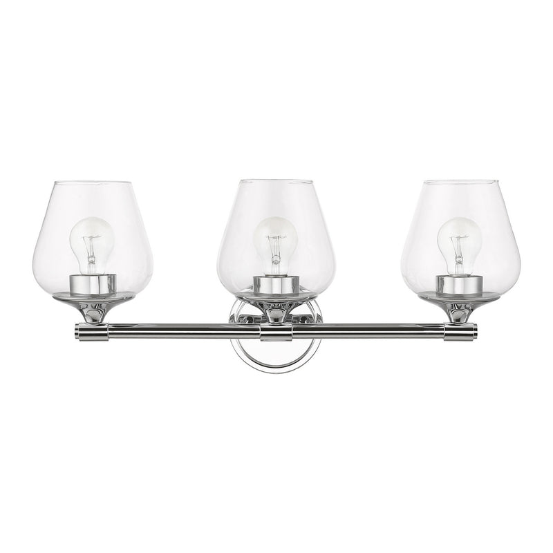 Livex Lighting 17473-05 Three Light Vanity Sconce, Polished Chrome