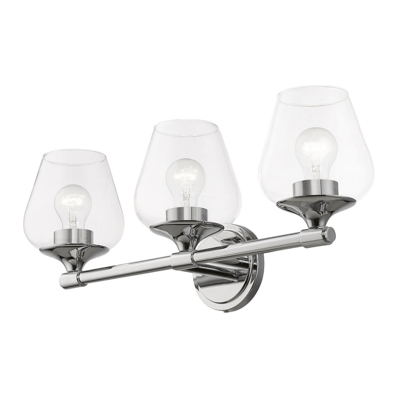 Livex Lighting 17473-05 Three Light Vanity Sconce, Polished Chrome