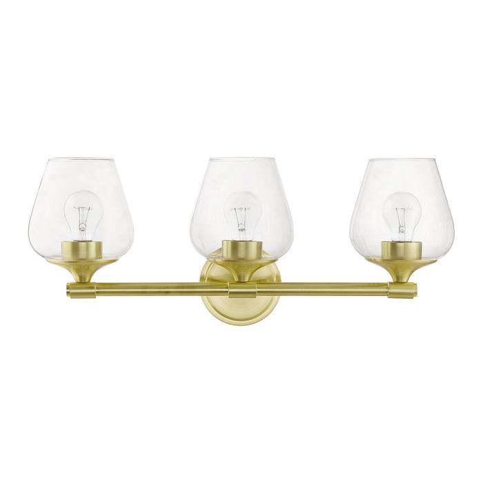 Livex Lighting 17473-12 Three Light Vanity Sconce, Satin Brass