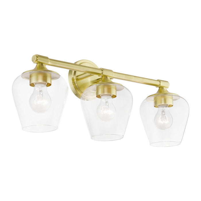 Livex Lighting 17473-12 Three Light Vanity Sconce, Satin Brass