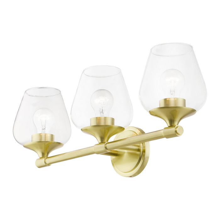 Livex Lighting 17473-12 Three Light Vanity Sconce, Satin Brass
