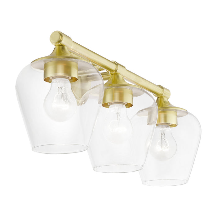 Livex Lighting 17473-12 Three Light Vanity Sconce, Satin Brass