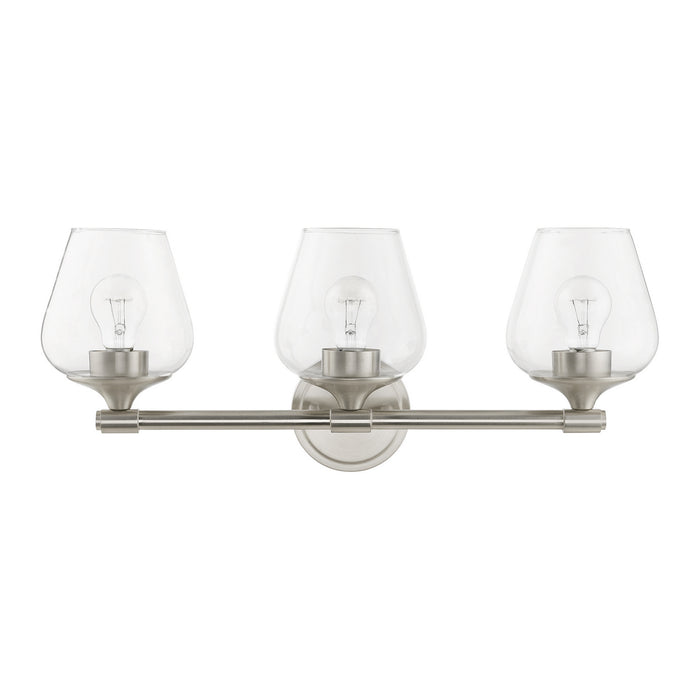 Livex Lighting 17473-91 Three Light Vanity Sconce, Brushed Nickel